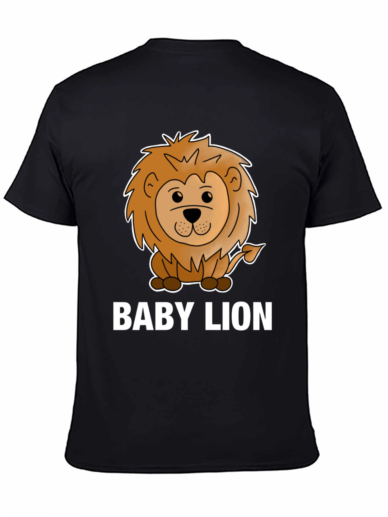 Baby Lion Graphic Tee - Cute Animal Cartoon Shirt
