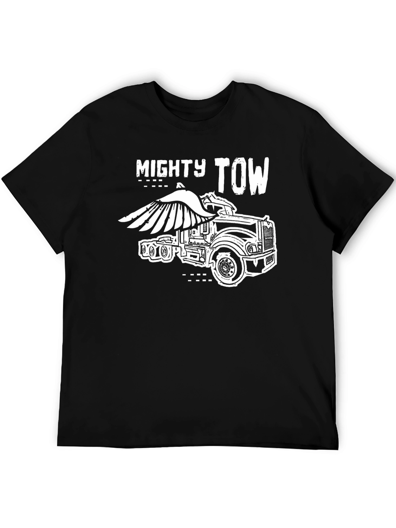 Mighty Tow Truck Graphic Tee - Black