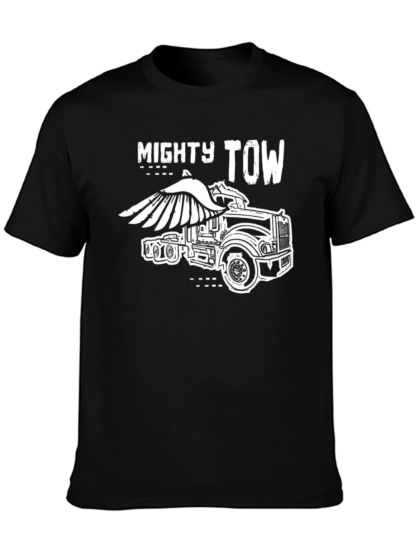 Mighty Tow Truck Graphic Tee - Black
