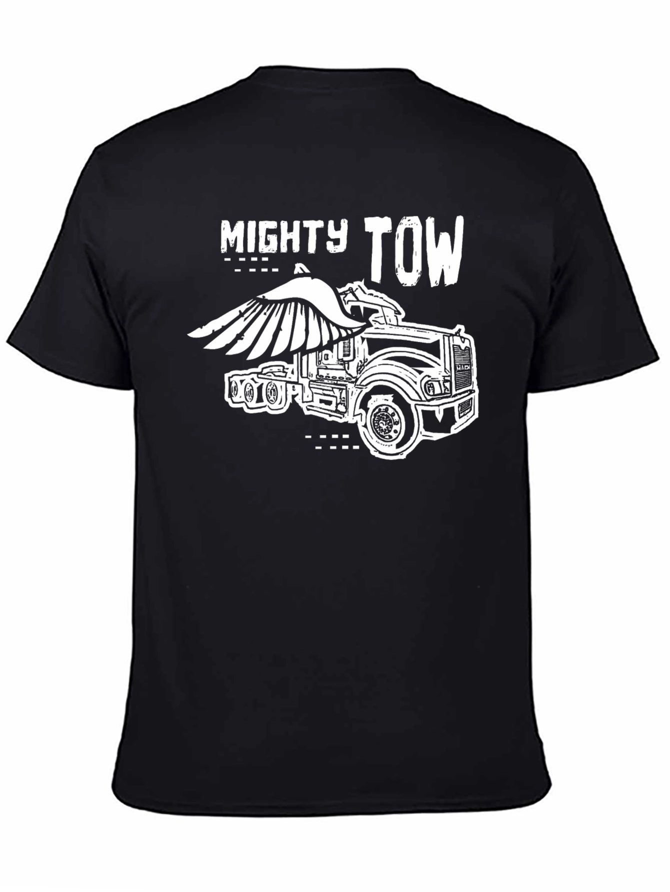 Mighty Tow Truck Graphic Tee - Black