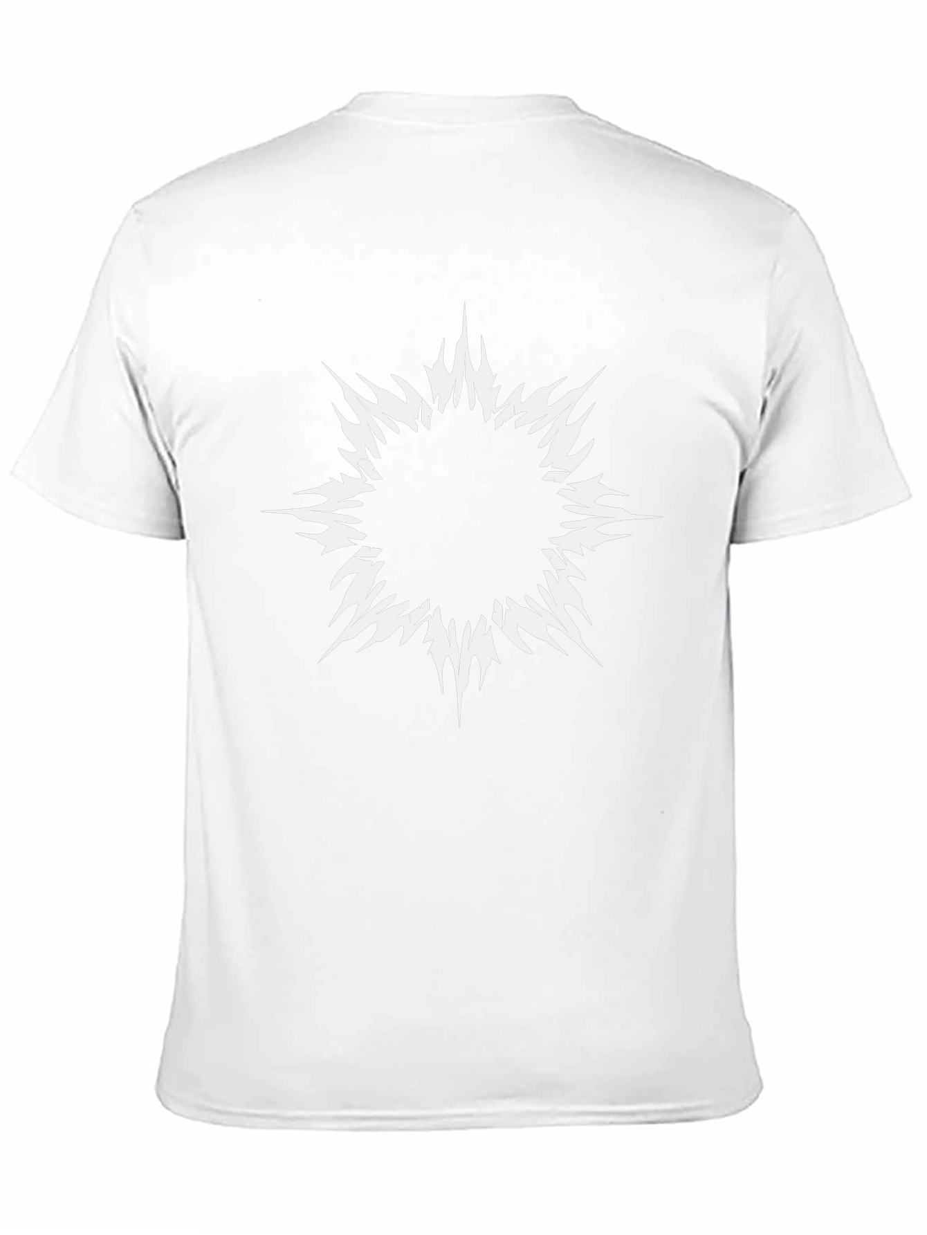 Edgy Graphic Tee: Black Shirt with White Abstract Design