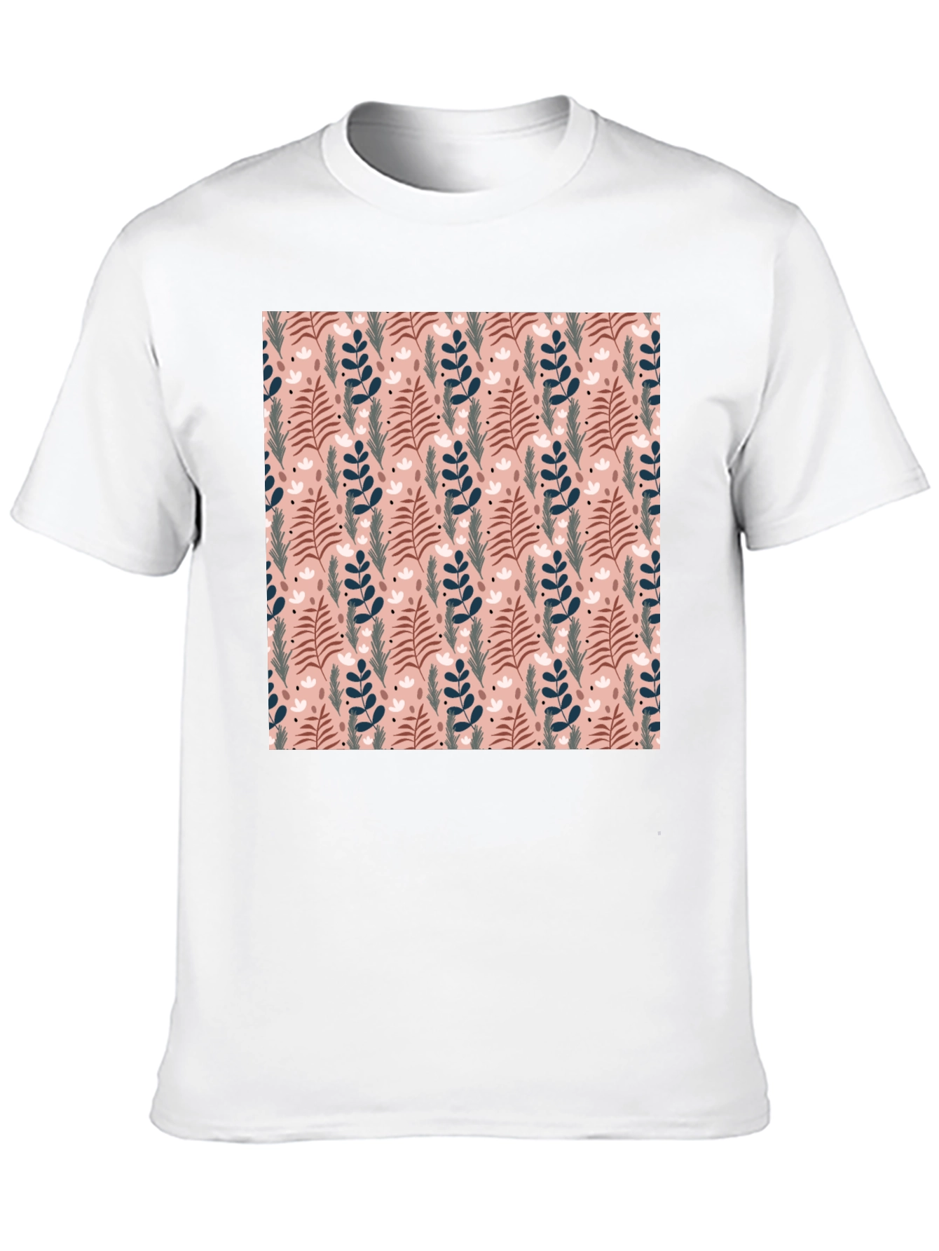Floral Pattern Crew Neck T-Shirt