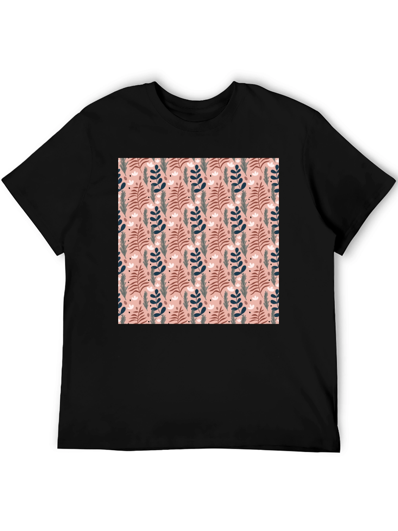 Floral Pattern Crew Neck T-Shirt