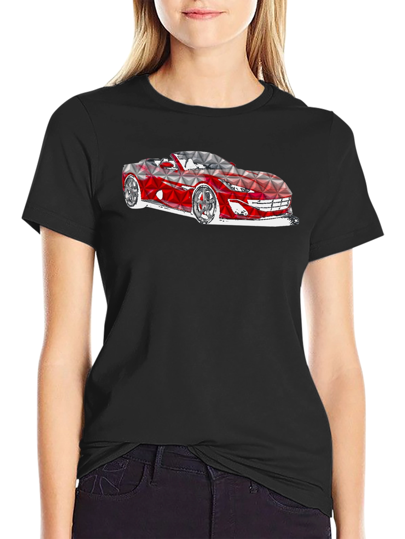 Geometric Car Graphic T-Shirt - Modern Style