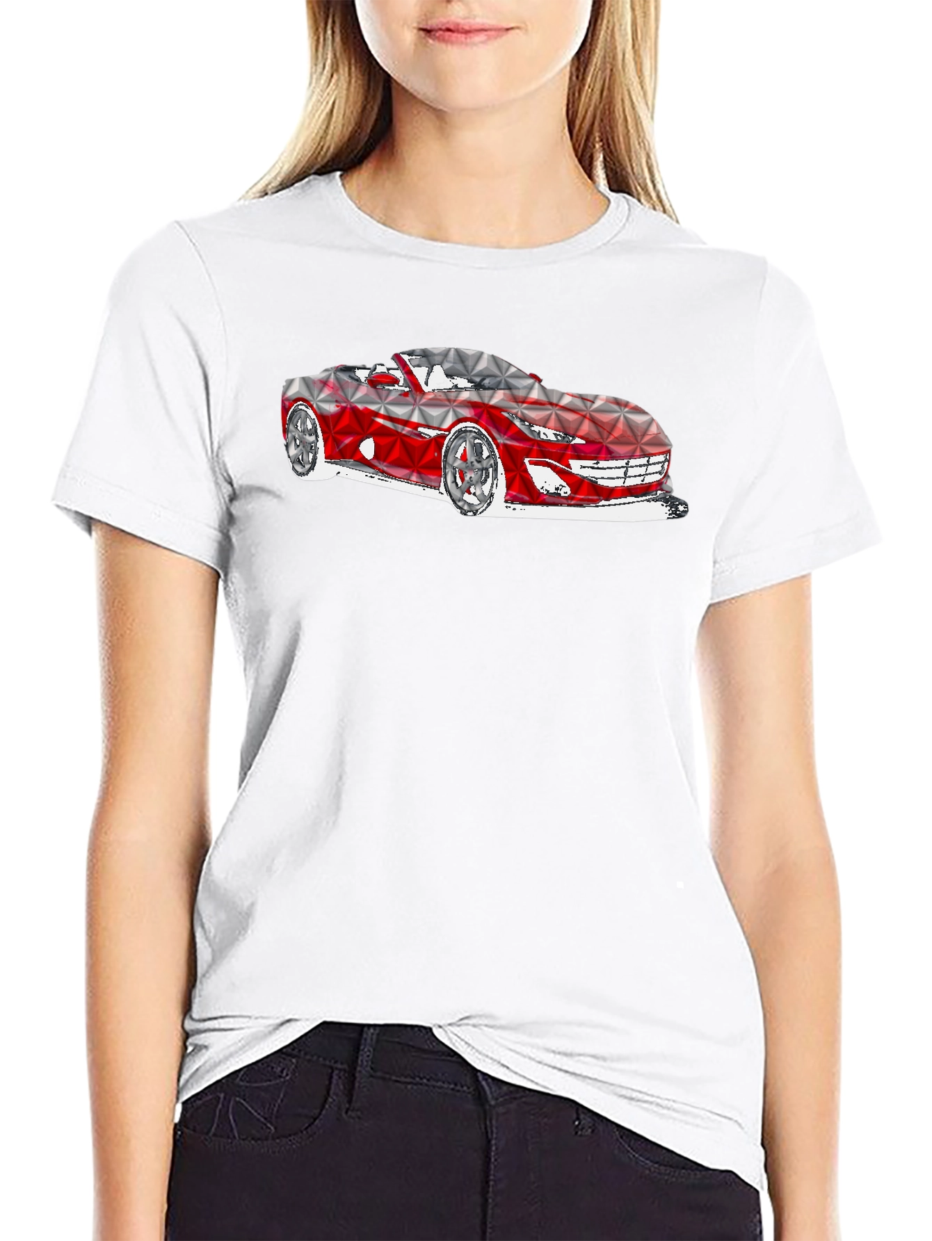 Geometric Car Graphic T-Shirt - Modern Style