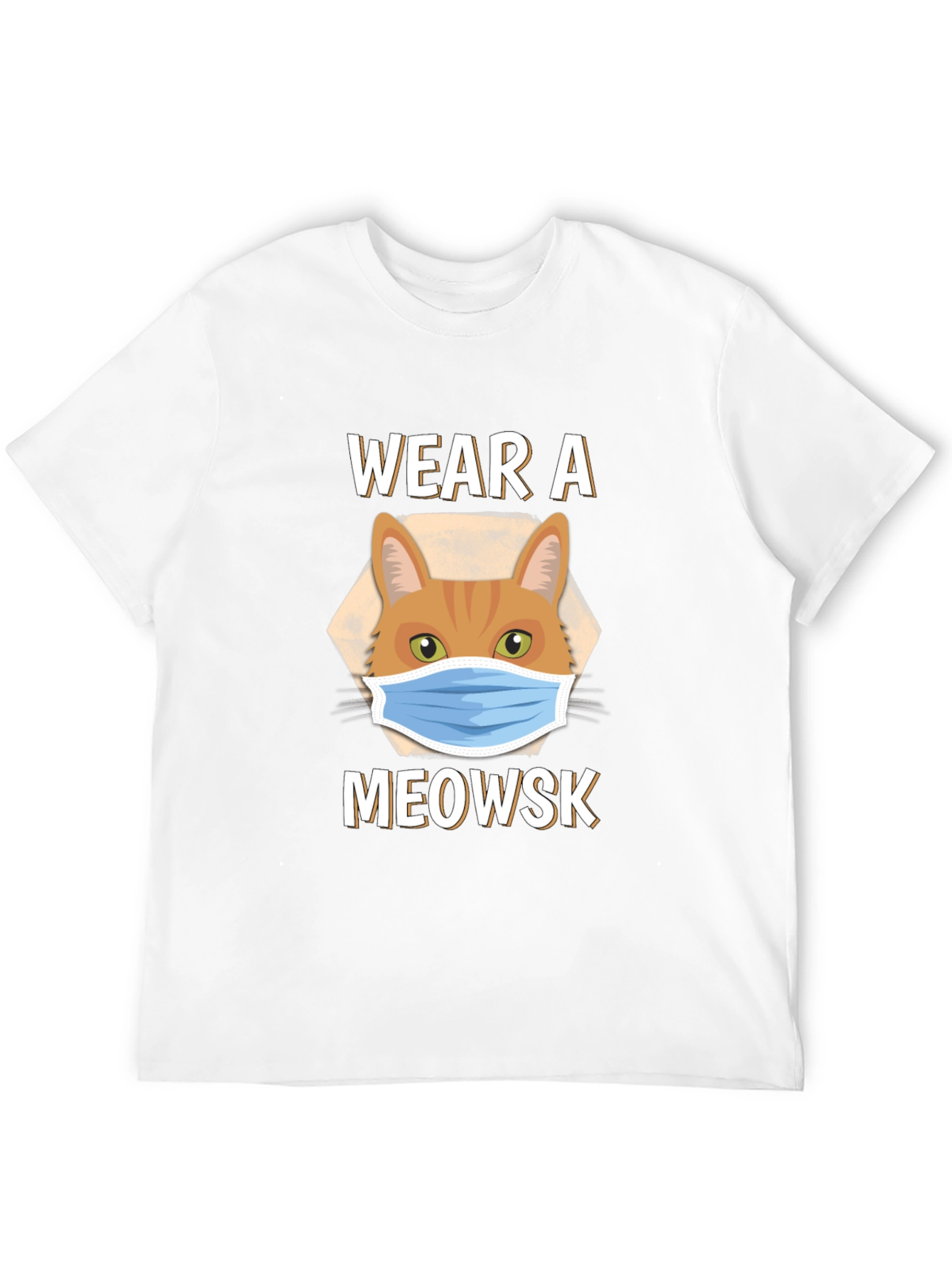 Wear A Meowsk Funny Cat Face Mask T-Shirt