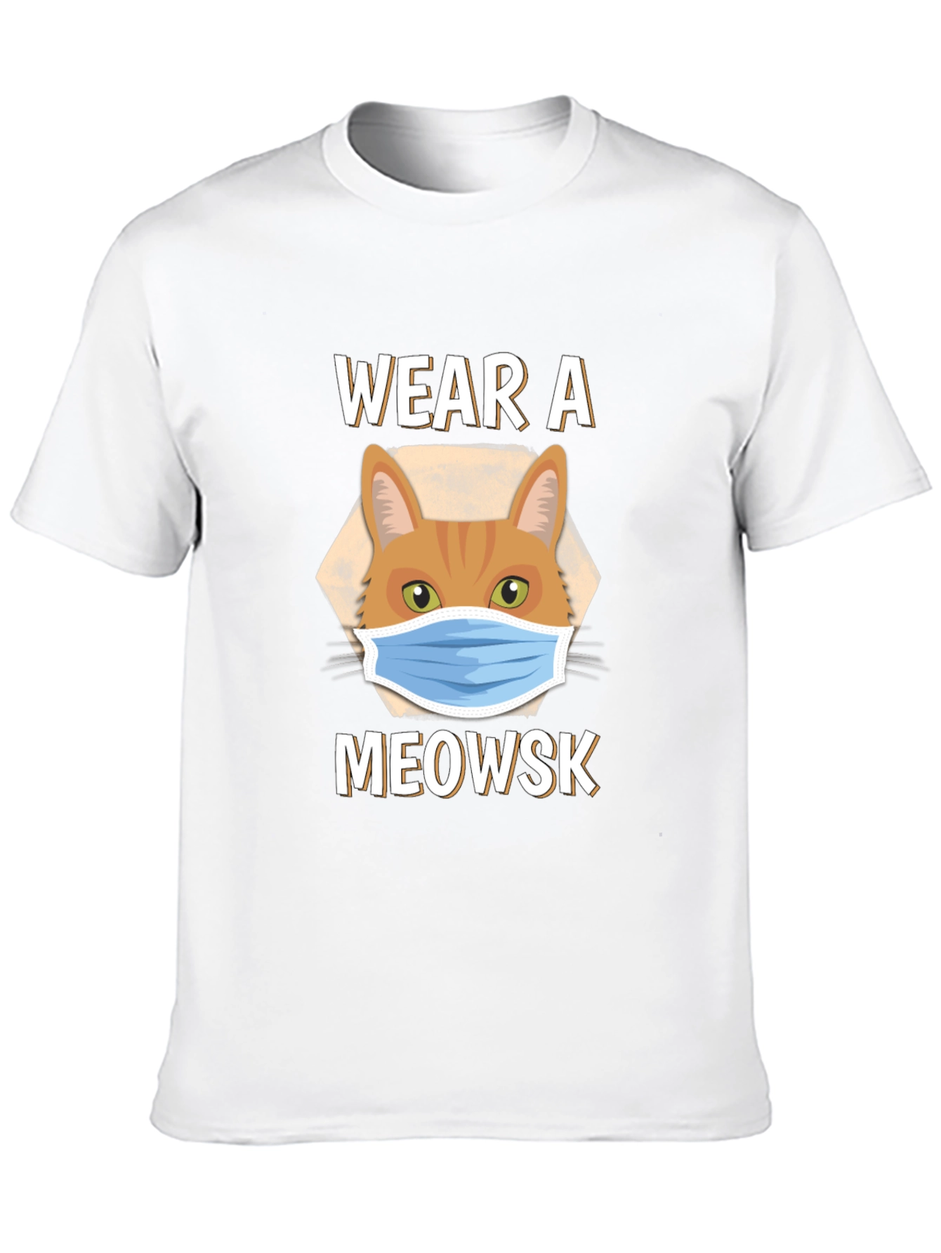 Wear A Meowsk Funny Cat Face Mask T-Shirt