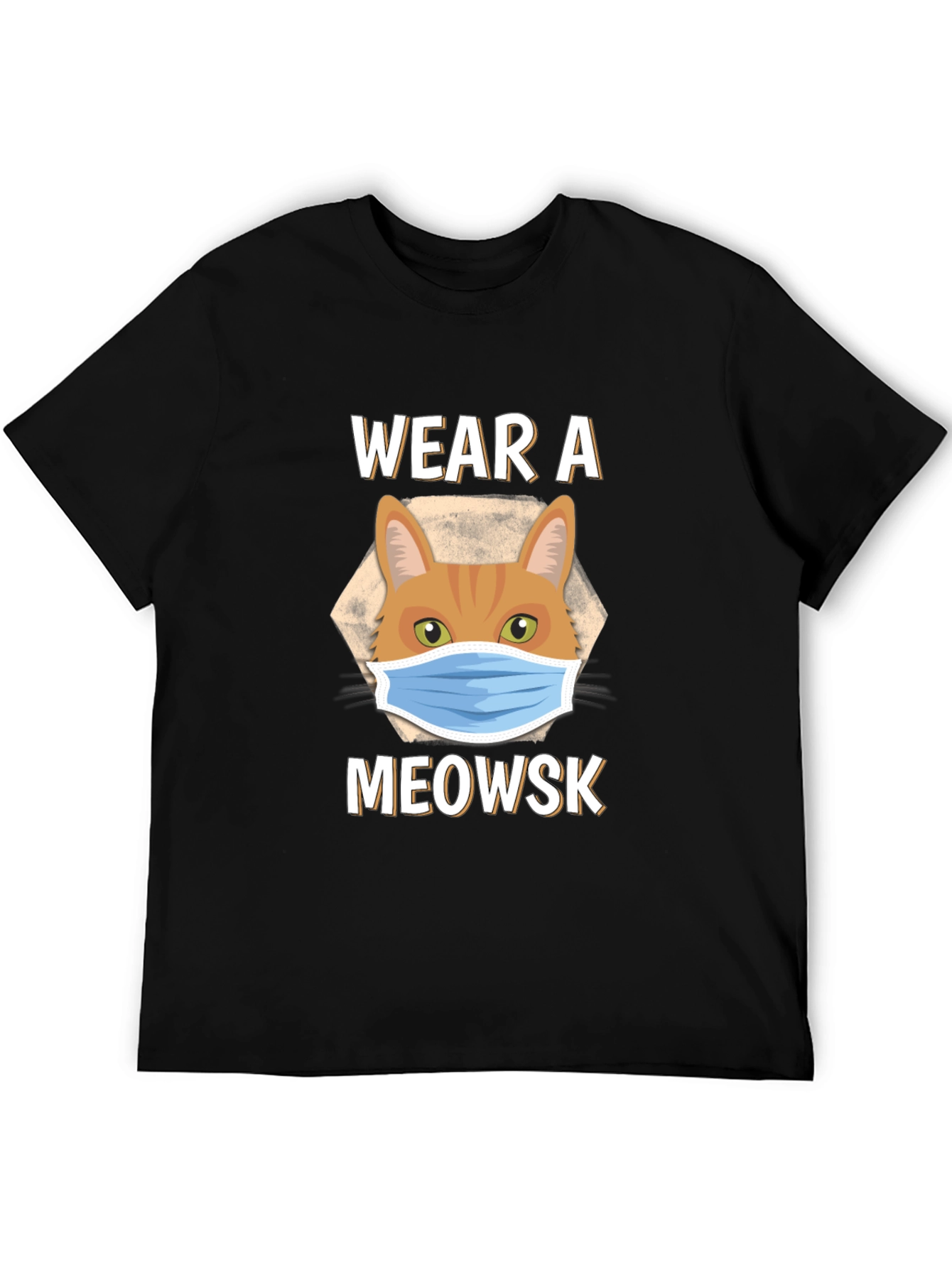 Wear A Meowsk Funny Cat Face Mask T-Shirt