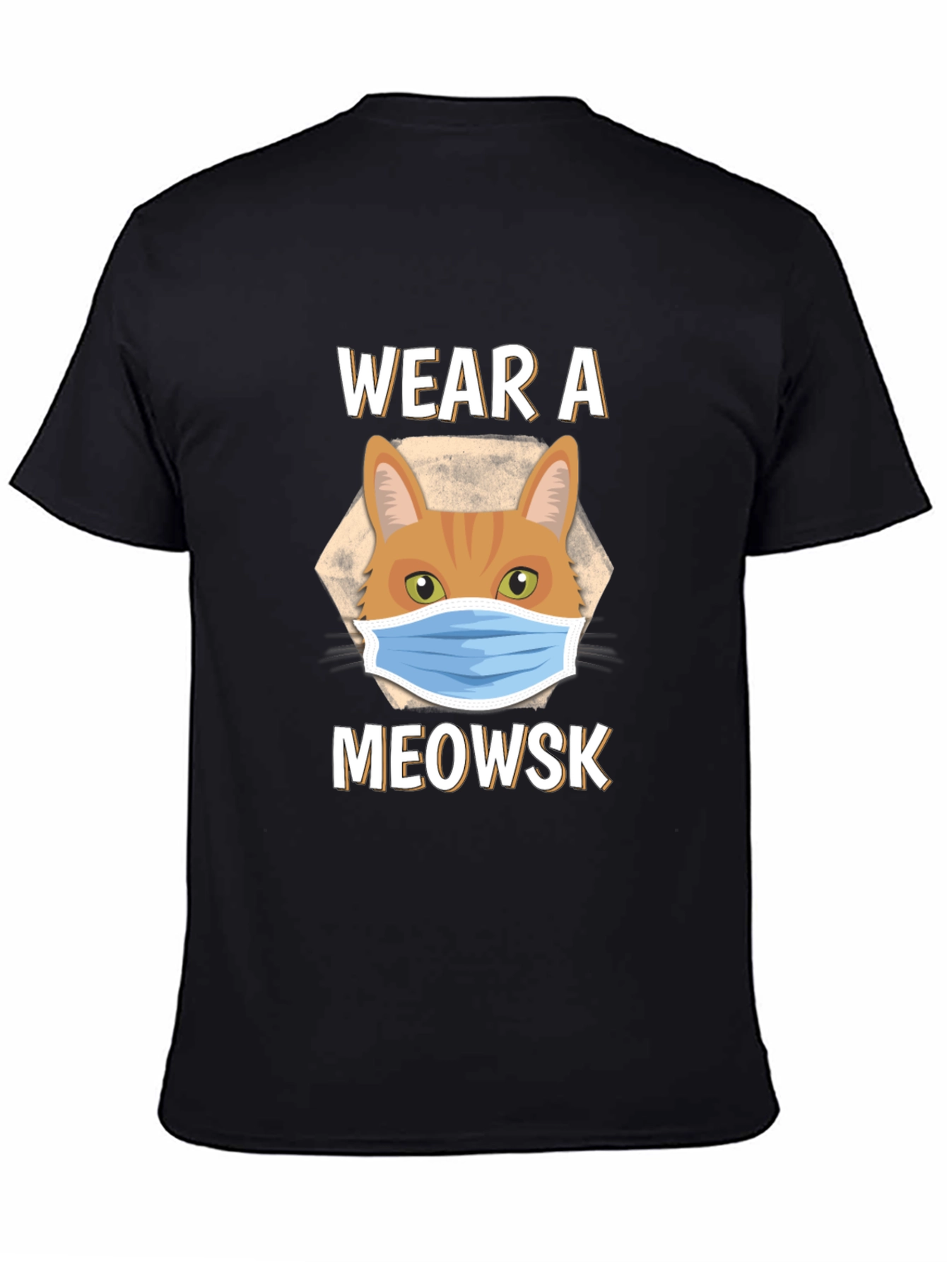 Wear A Meowsk Funny Cat Face Mask T-Shirt