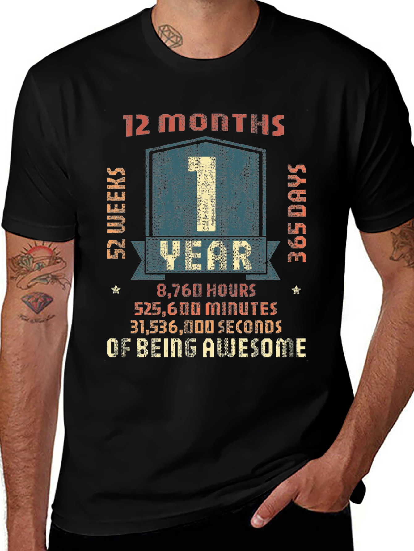 1 Year Anniversary Awesome T-Shirt