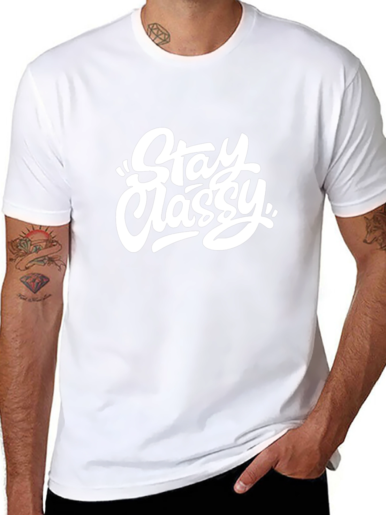 Stay Classy Black Graphic Tee