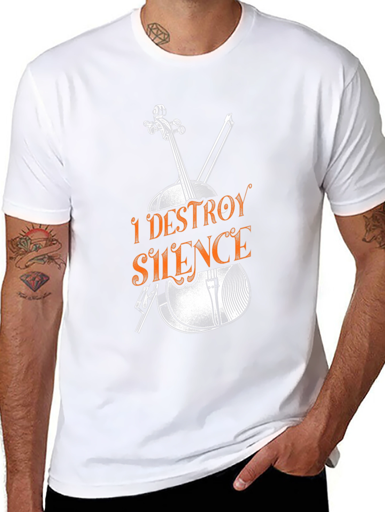 I Destroy Silence Graphic Tee - Musician T-Shirt
