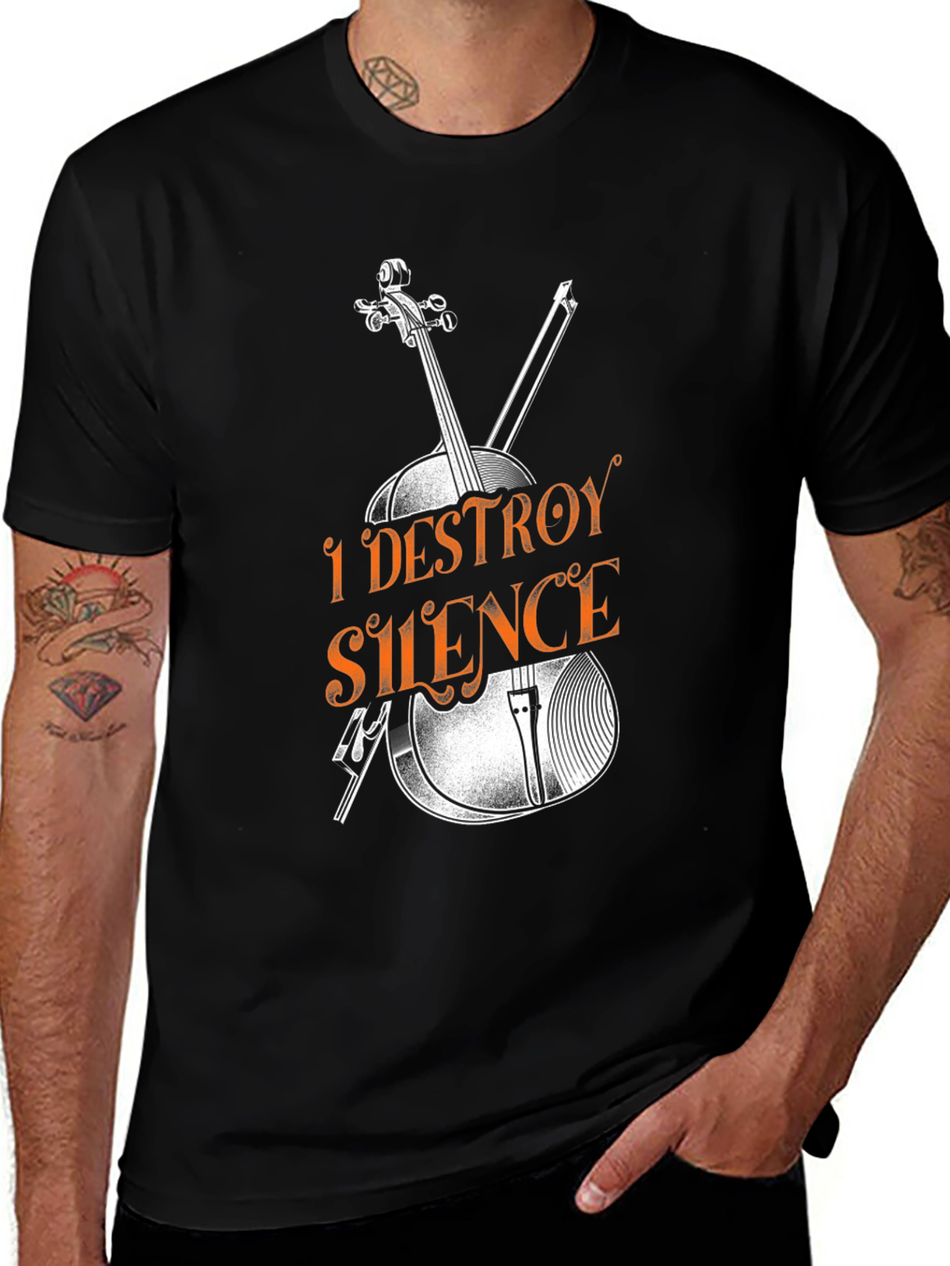 I Destroy Silence Graphic Tee - Musician T-Shirt