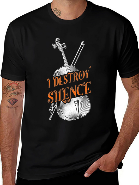 I Destroy Silence Graphic Tee - Musician T-Shirt