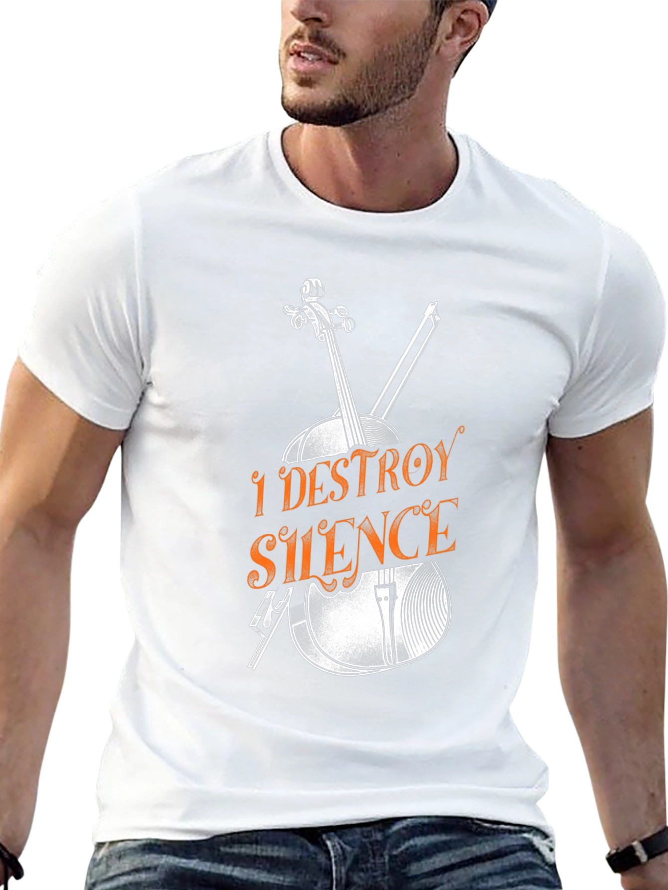I Destroy Silence Graphic Tee - Musician T-Shirt
