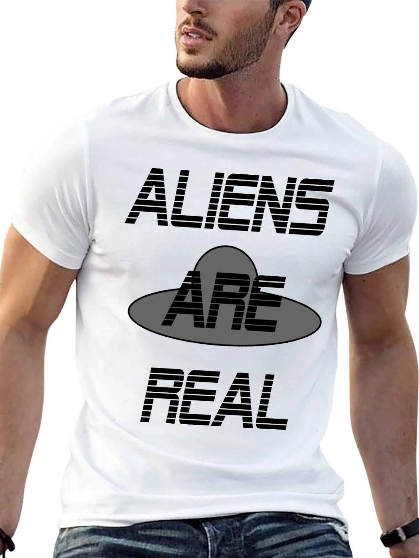 Aliens Are Real Graphic T-Shirt - UFO Believer