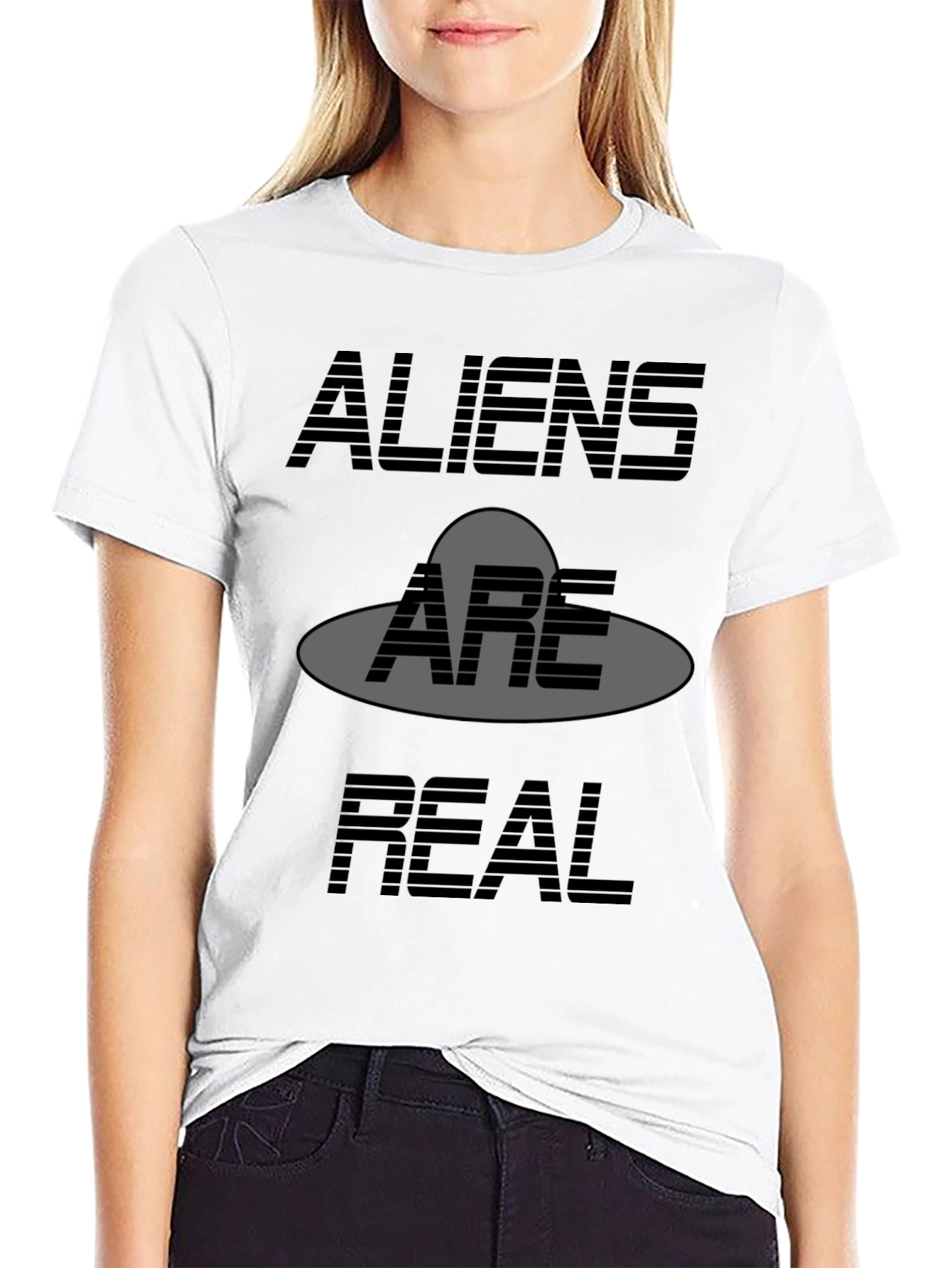 Aliens Are Real Graphic T-Shirt - UFO Believer