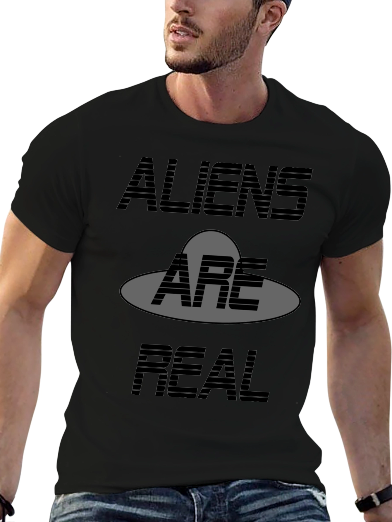 Aliens Are Real Graphic T-Shirt - UFO Believer
