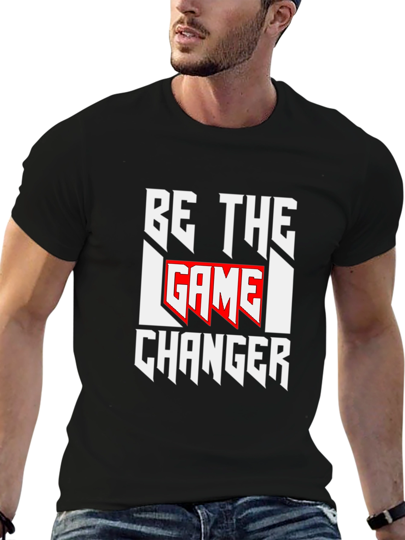 Be the Game Changer Black Graphic Tee