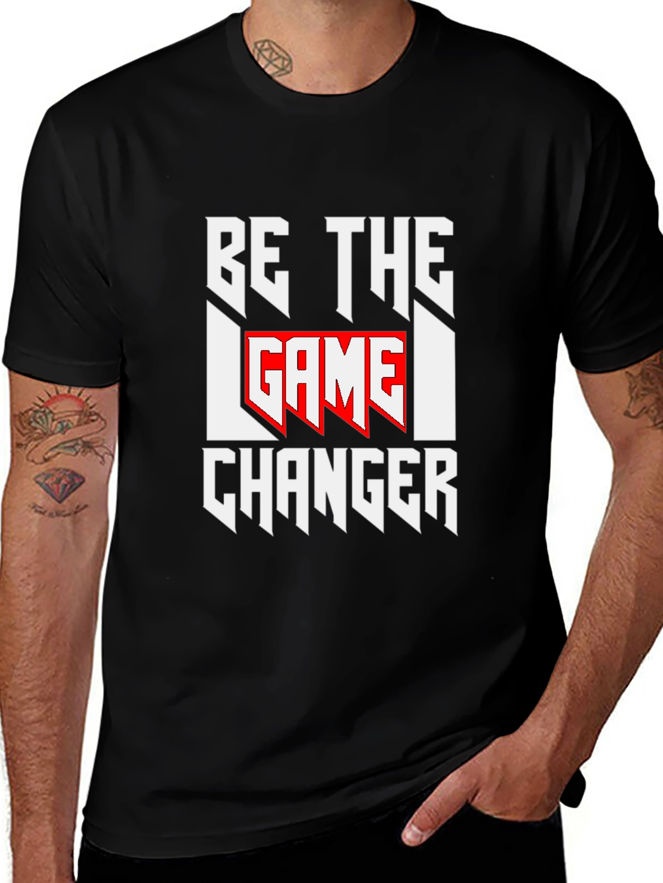 Be the Game Changer Black Graphic Tee