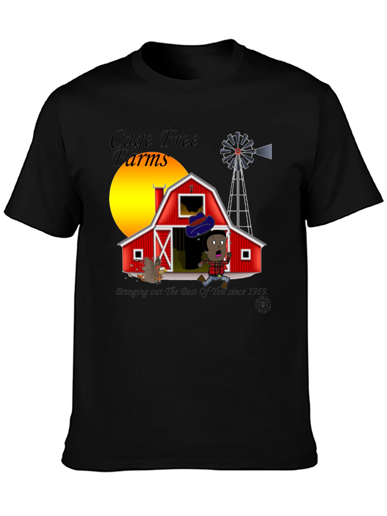 Cage Free Farms Black T-Shirt