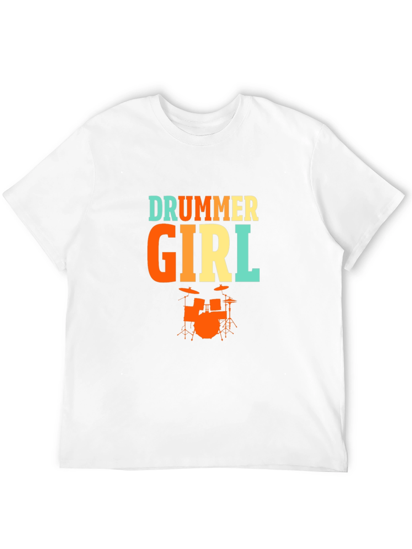 Drummer Girl Graphic Tee - Music Lover T-Shirt