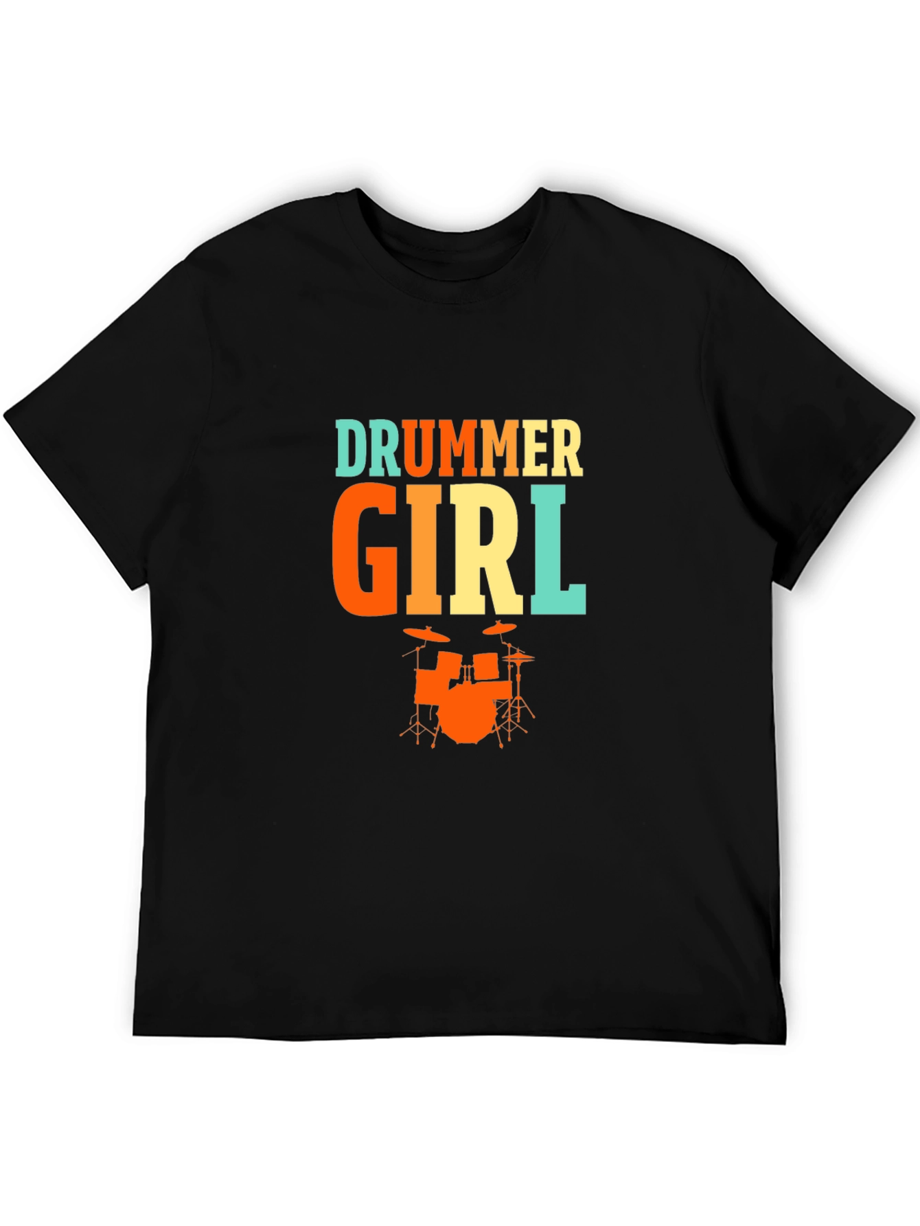 Drummer Girl Graphic Tee - Music Lover T-Shirt