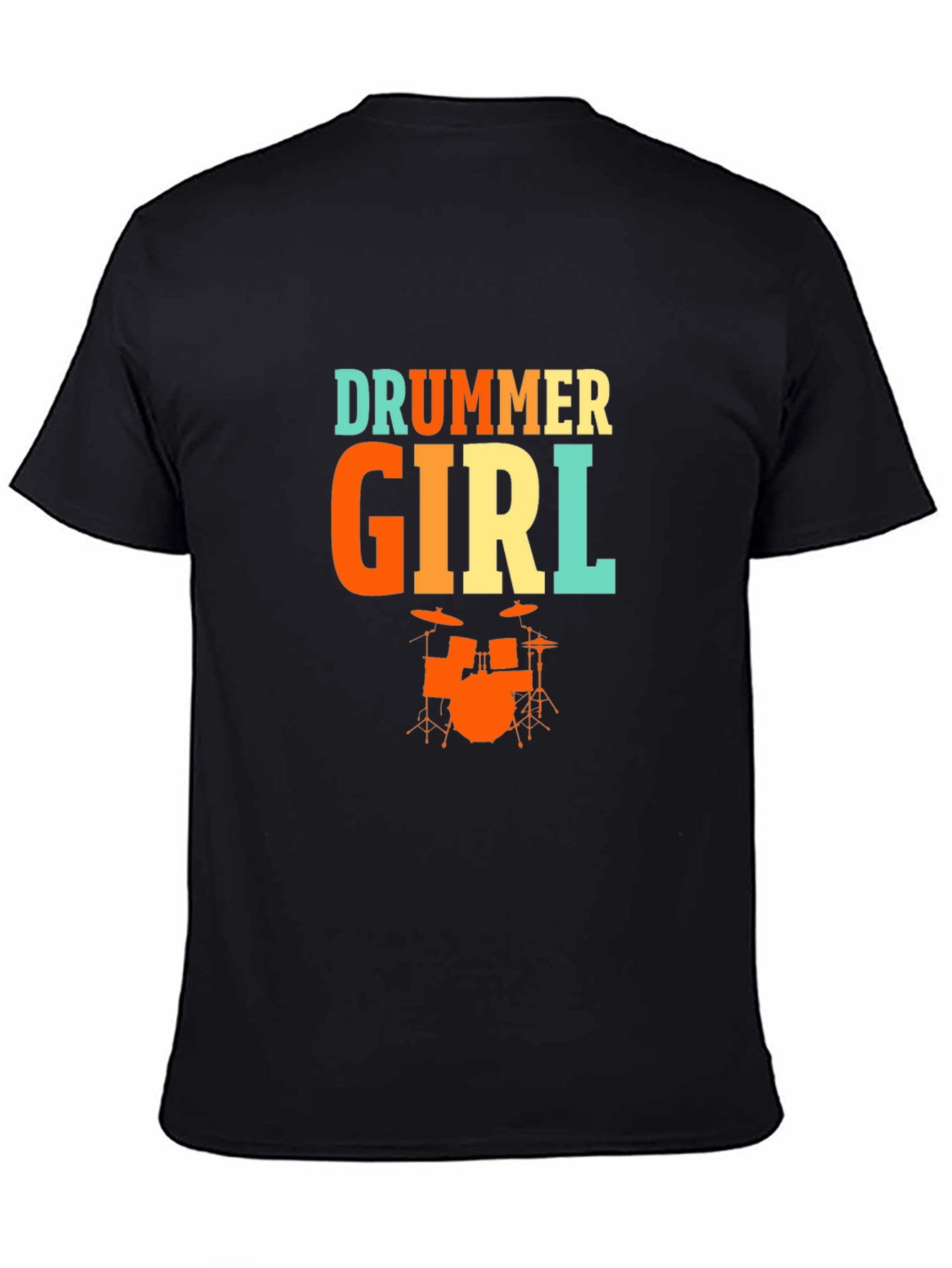 Drummer Girl Graphic Tee - Music Lover T-Shirt