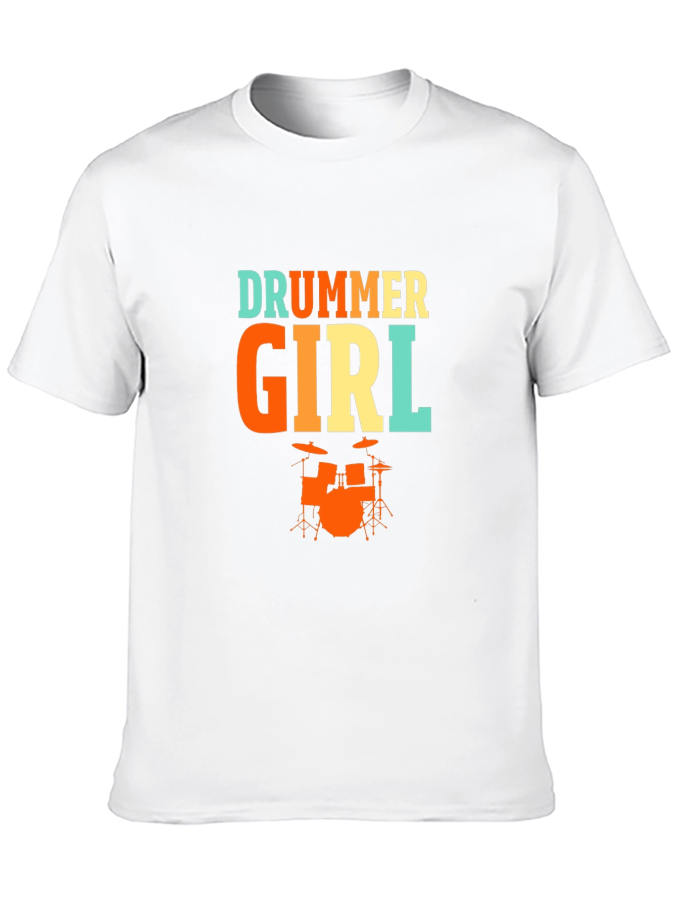Drummer Girl Graphic Tee - Music Lover T-Shirt