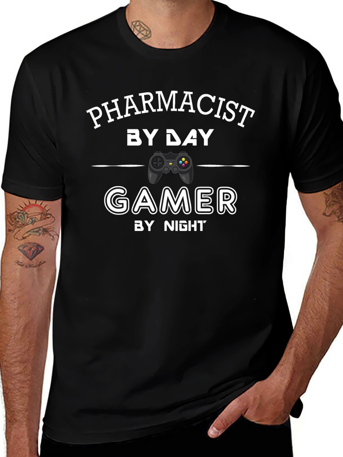Pharmacist by Day Gamer by Night T-Shirt