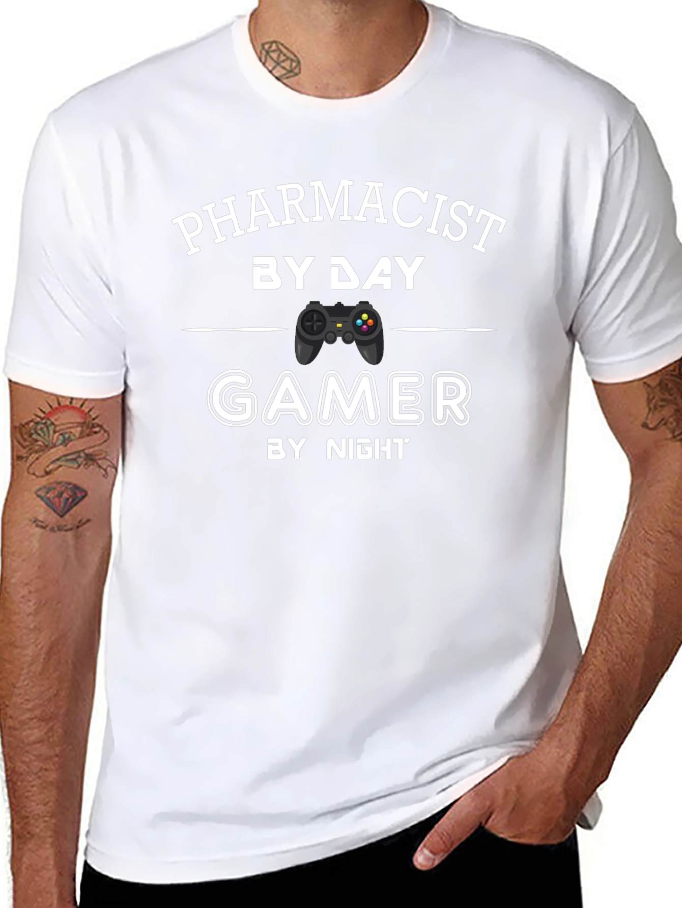 Pharmacist by Day Gamer by Night T-Shirt