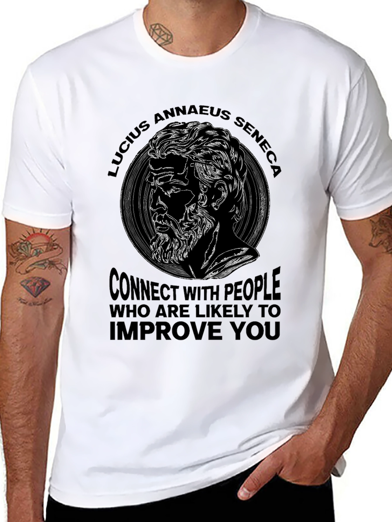 Lucius Annaeus Seneca Quote Graphic T-Shirt