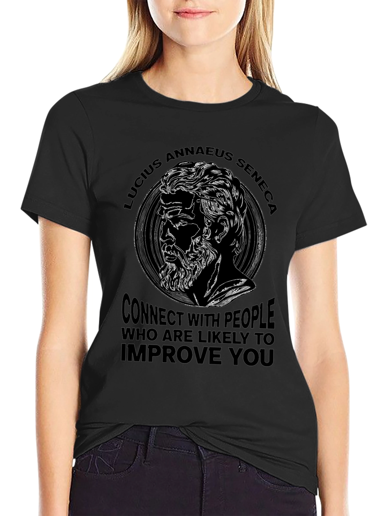 Lucius Annaeus Seneca Quote Graphic T-Shirt