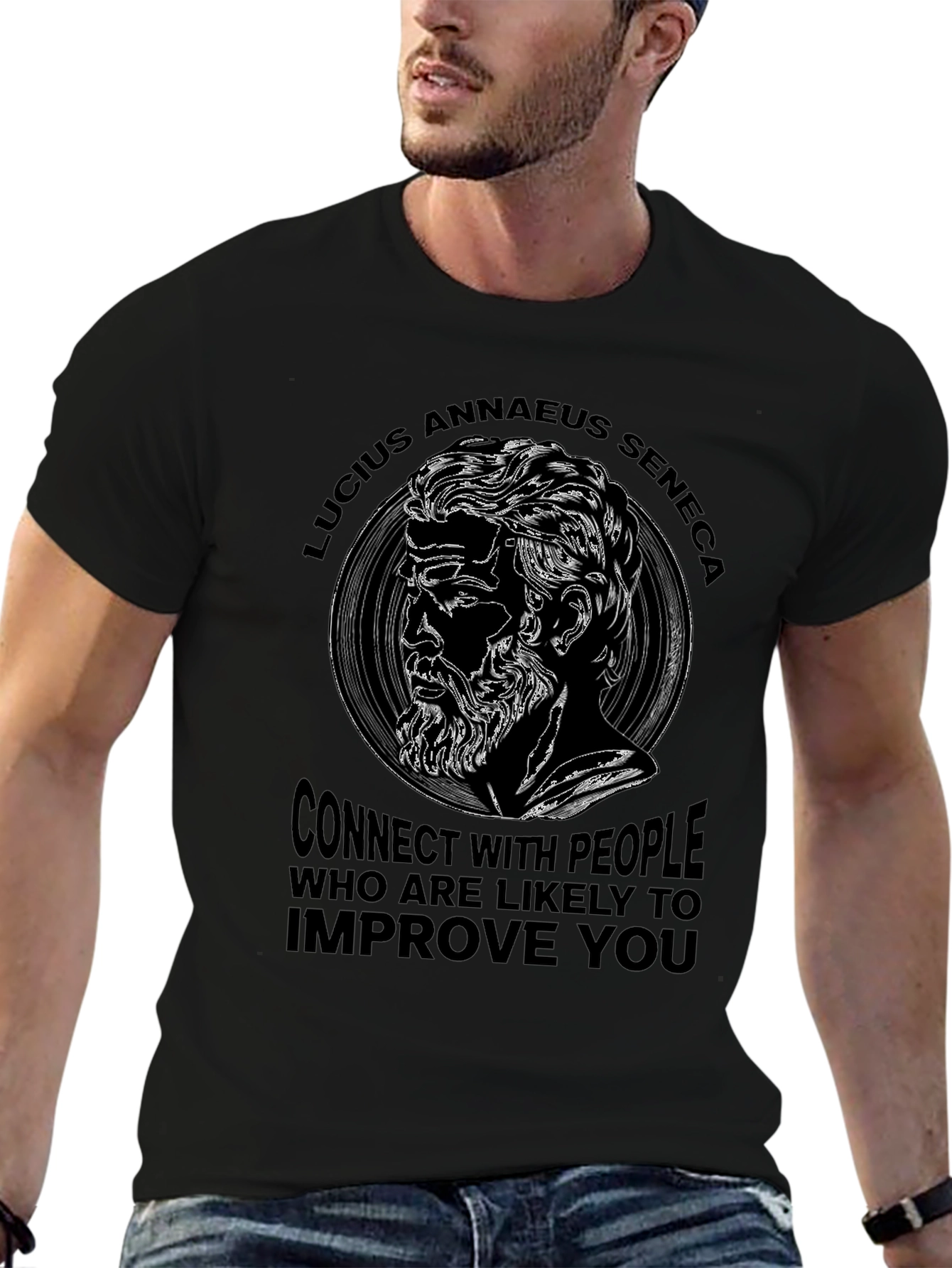 Lucius Annaeus Seneca Quote Graphic T-Shirt
