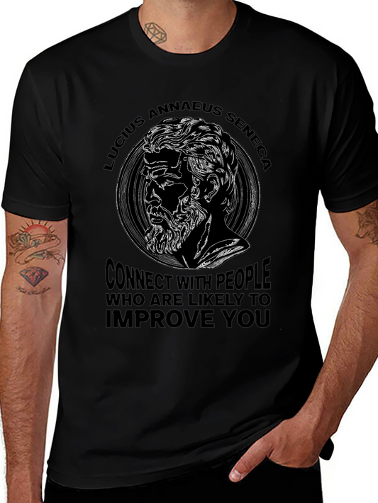 Lucius Annaeus Seneca Quote Graphic T-Shirt