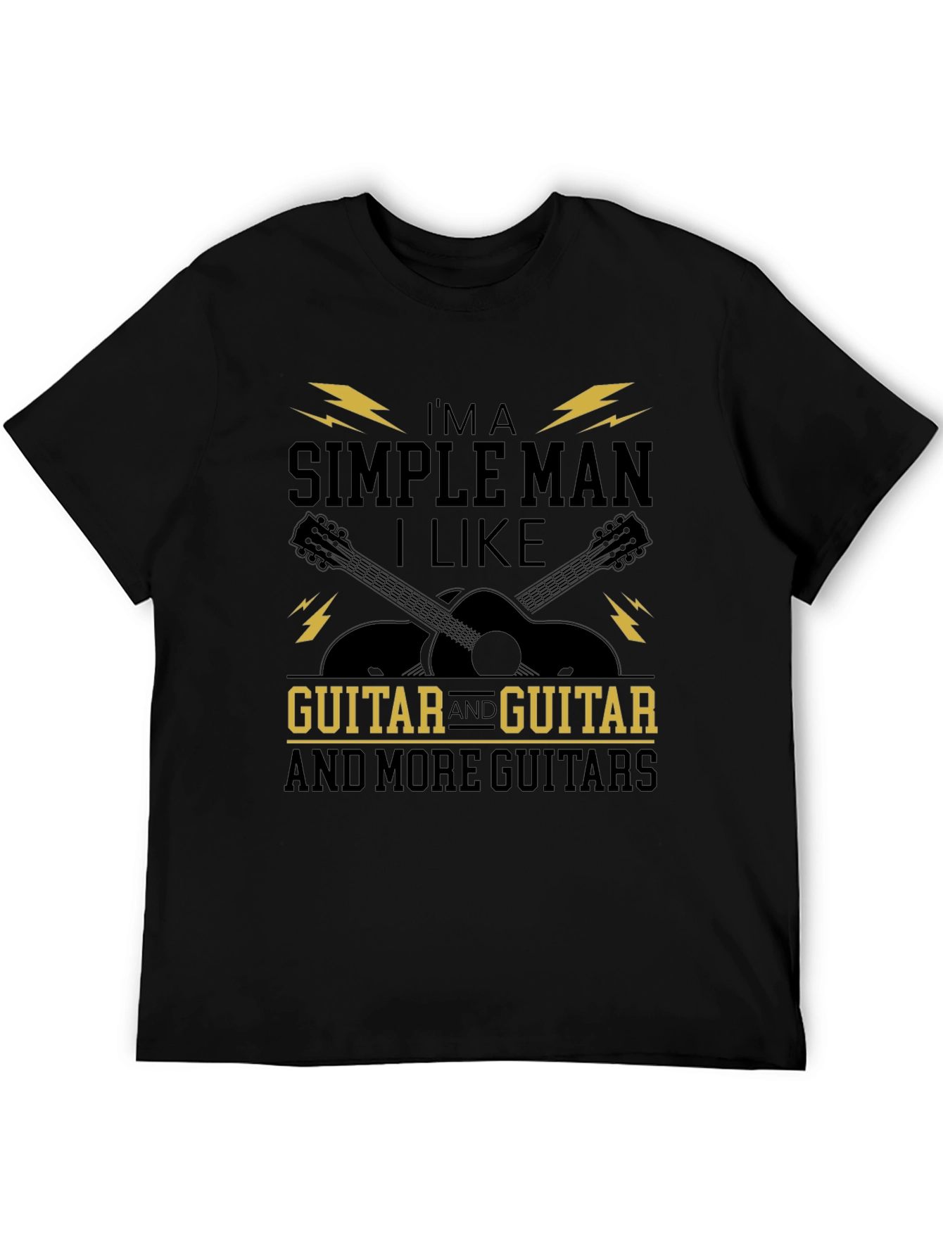 Guitar Lover T-Shirt - Simple Man Design