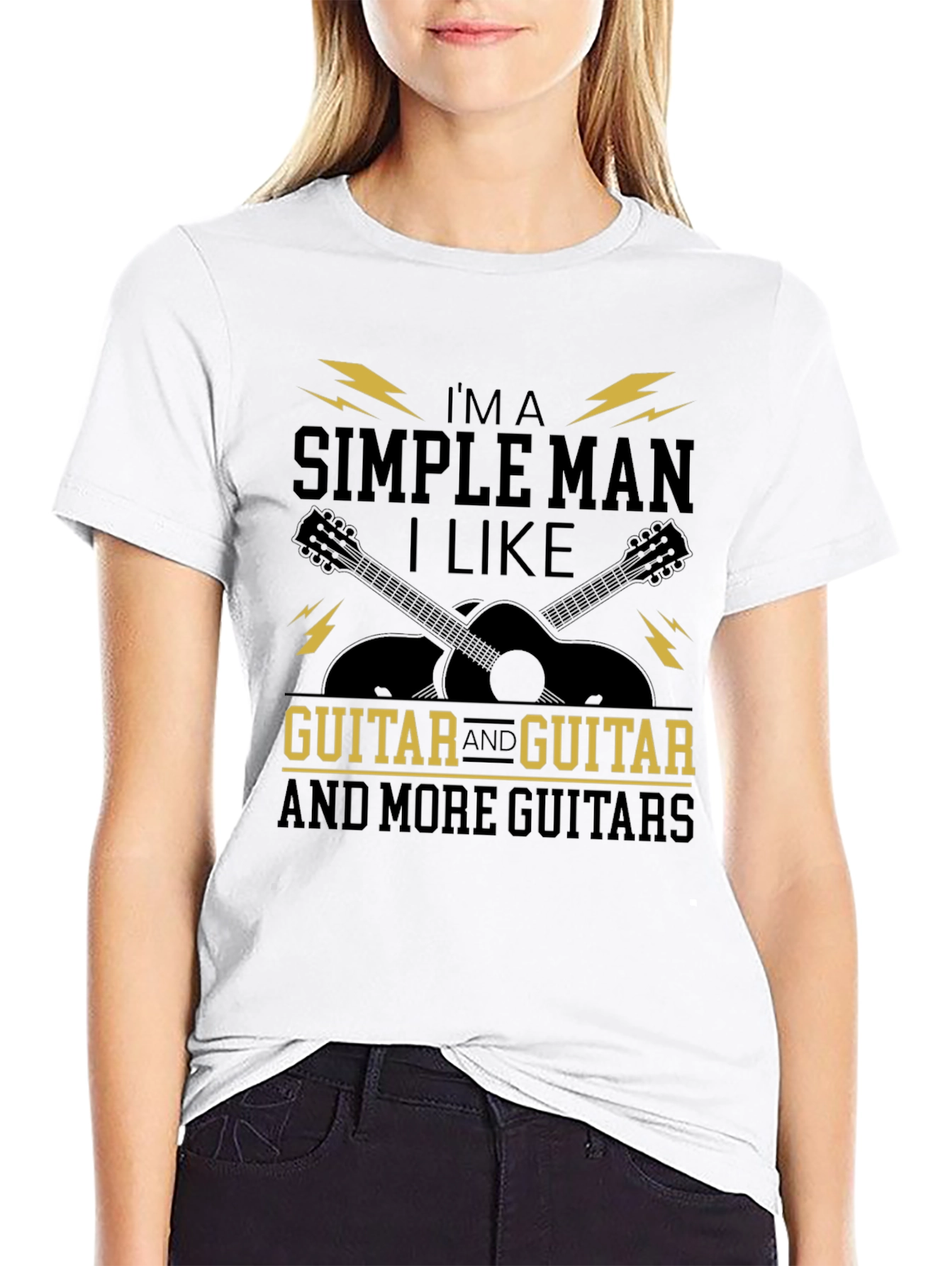 Guitar Lover T-Shirt - Simple Man Design