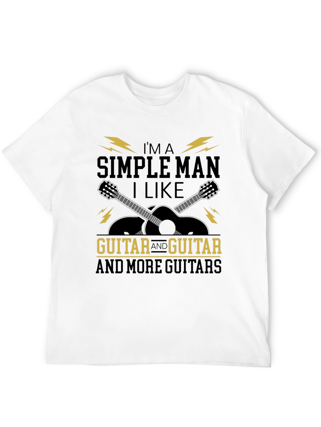 Guitar Lover T-Shirt - Simple Man Design