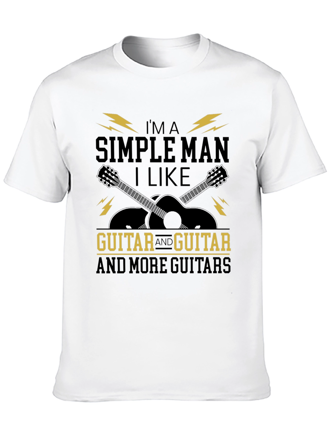 Guitar Lover T-Shirt - Simple Man Design