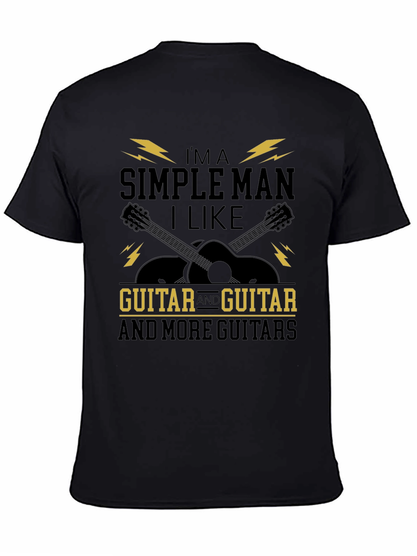 Guitar Lover T-Shirt - Simple Man Design
