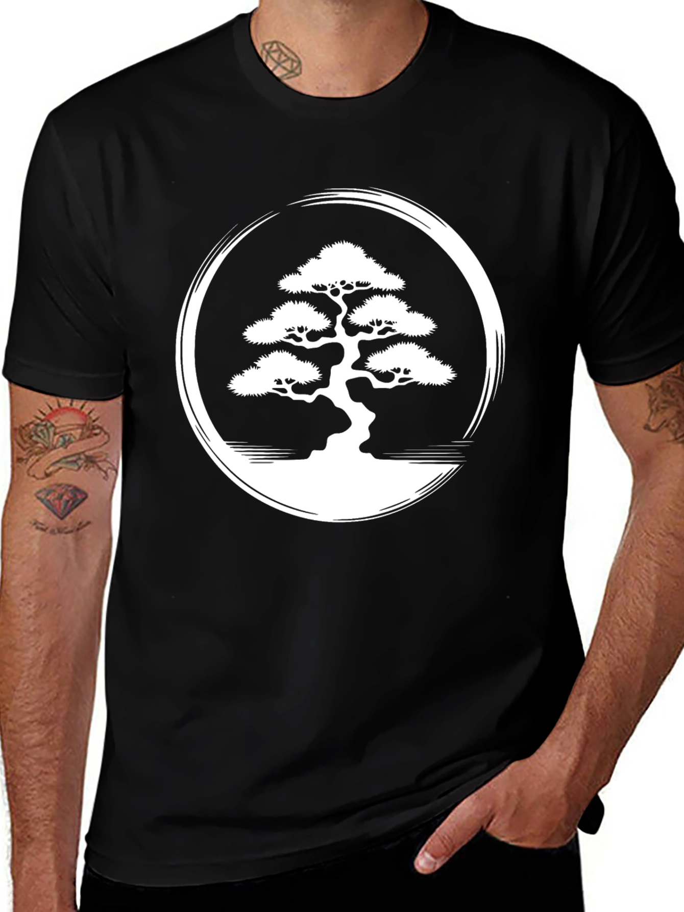 Bonsai Tree Graphic Tee - Zen Style