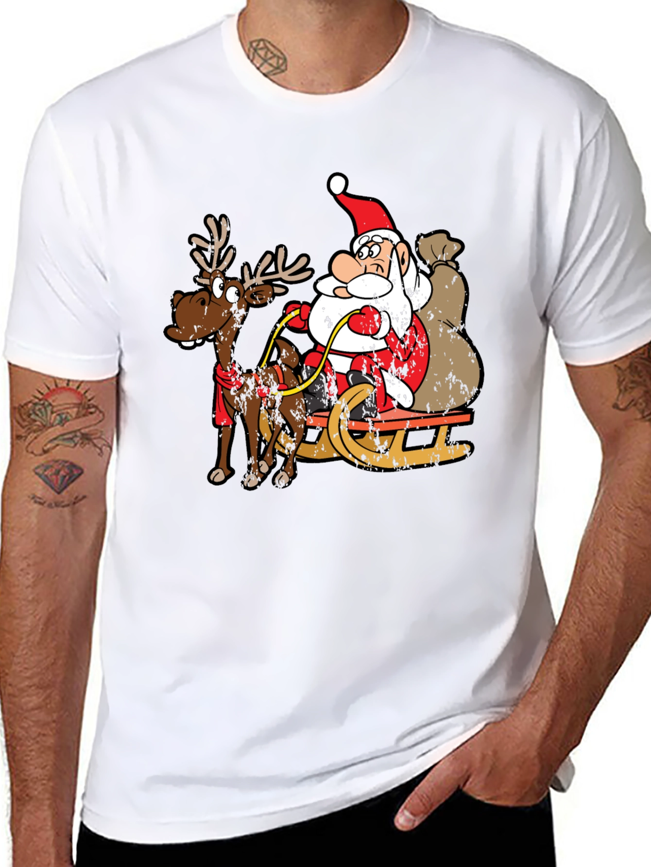 Santa Sleigh Ride Graphic T-Shirt