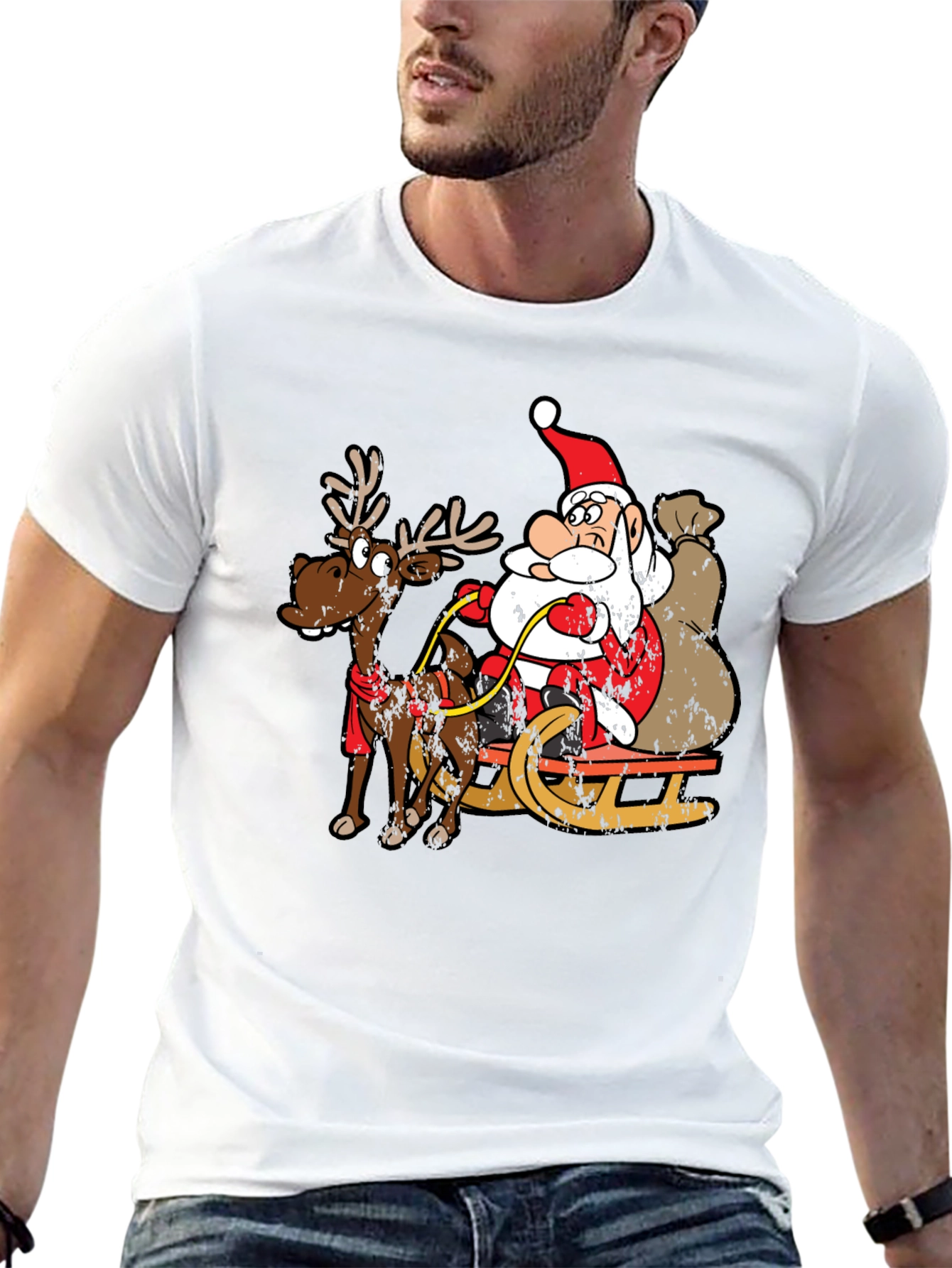 Santa Sleigh Ride Graphic T-Shirt