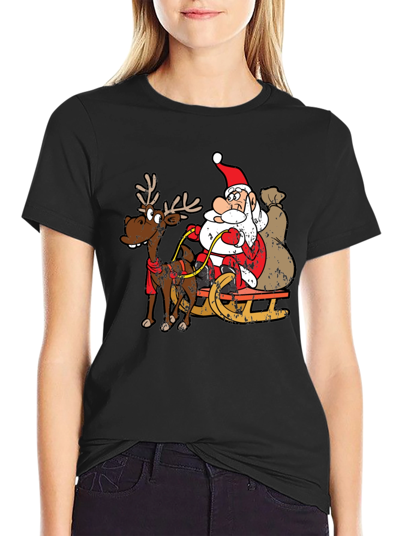 Santa Sleigh Ride Graphic T-Shirt