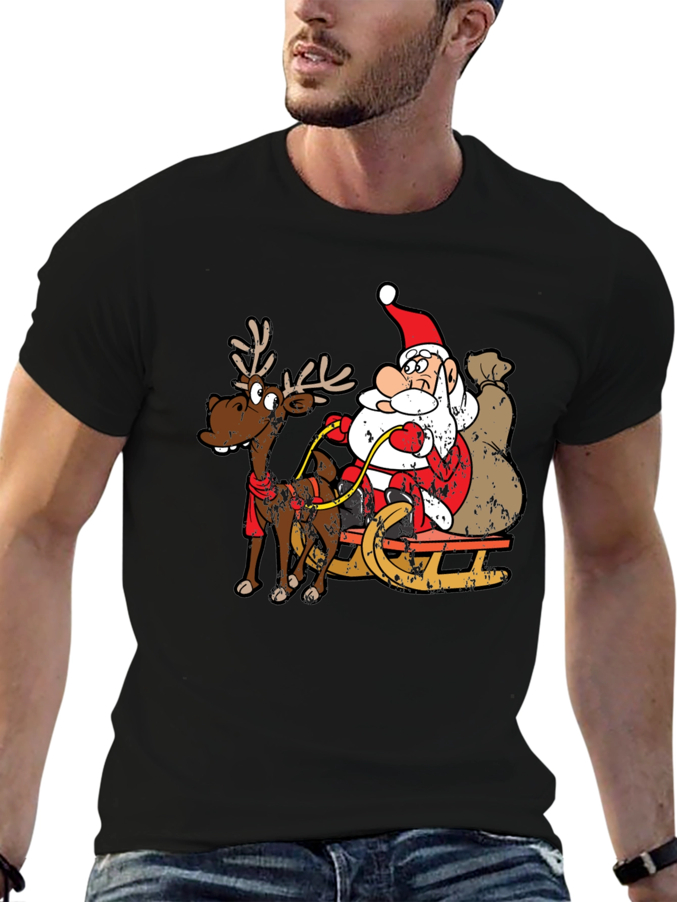 Santa Sleigh Ride Graphic T-Shirt