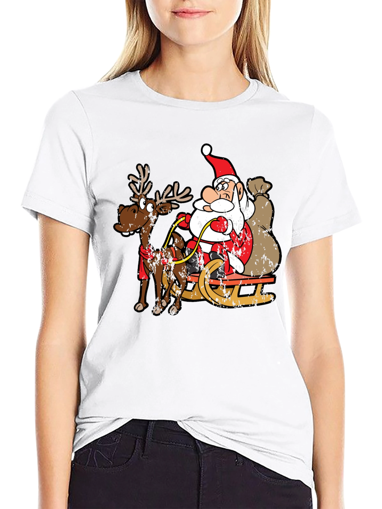 Santa Sleigh Ride Graphic T-Shirt