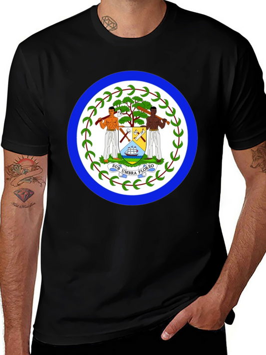 Belize Coat of Arms T-Shirt - Stylish Black Tee
