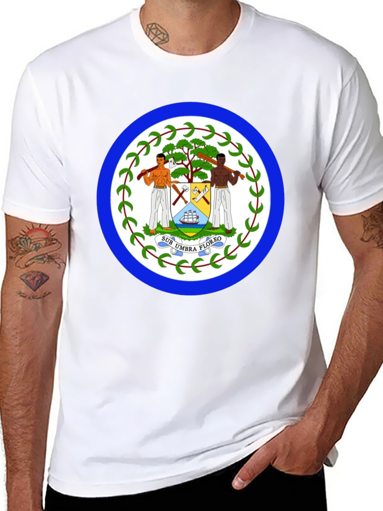 Belize Coat of Arms T-Shirt - Stylish Black Tee