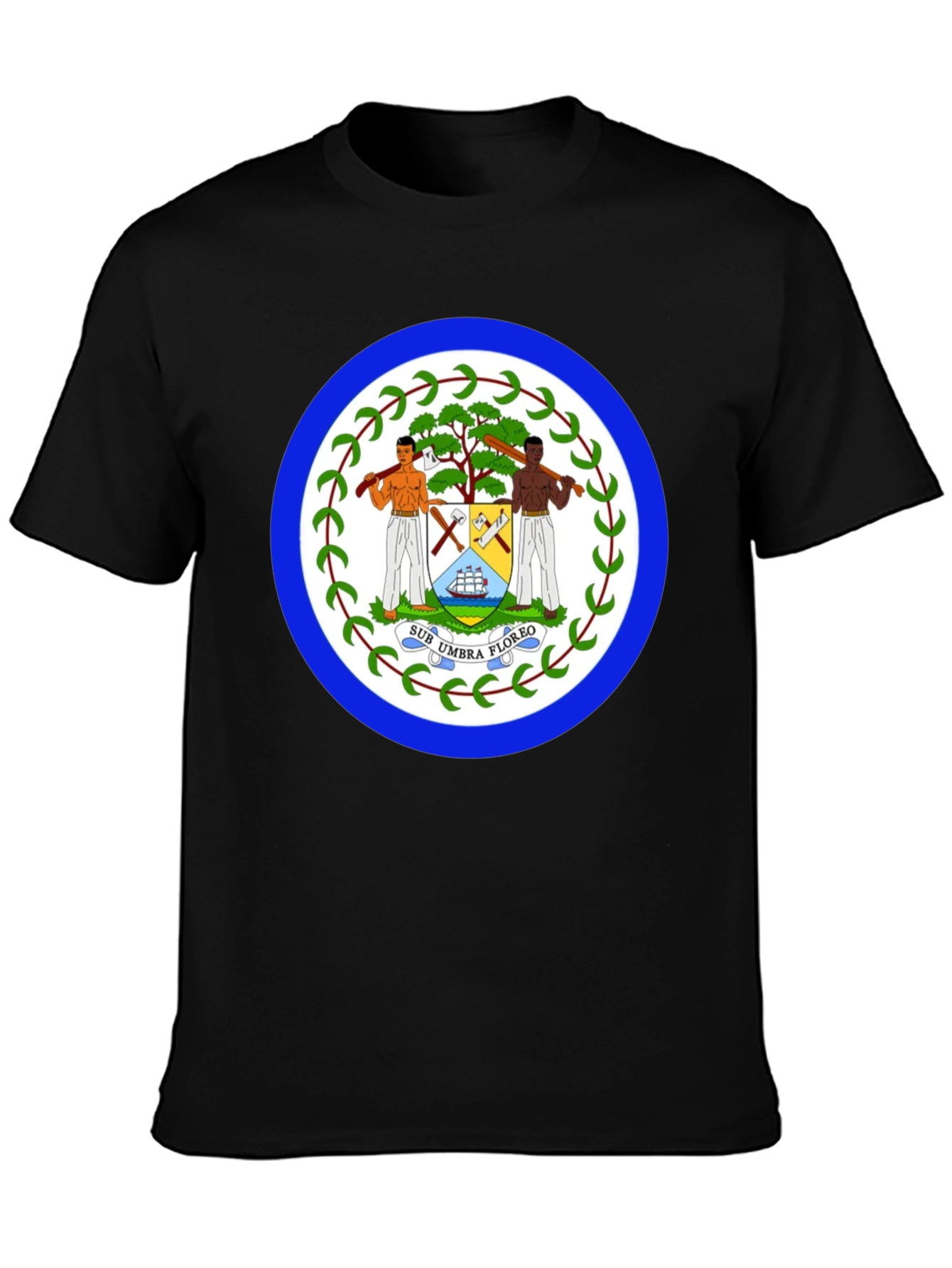 Belize Coat of Arms T-Shirt - Stylish Black Tee