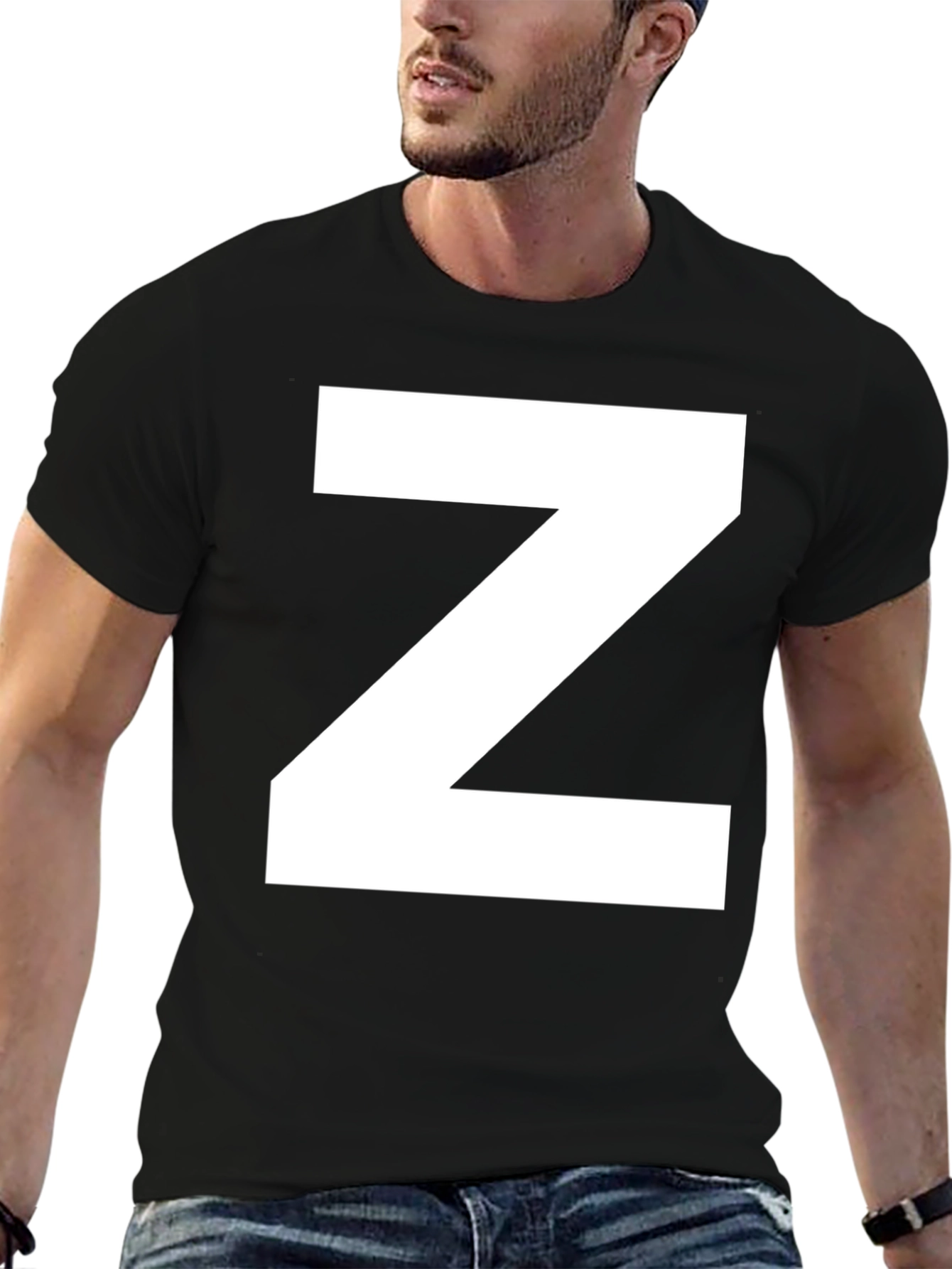 Bold Z Graphic Tee - Classic Black Cotton T-Shirt
